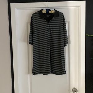 Greg Norman Play Dry Men’s Golf Polo. Black and White.  Size XL/TG.